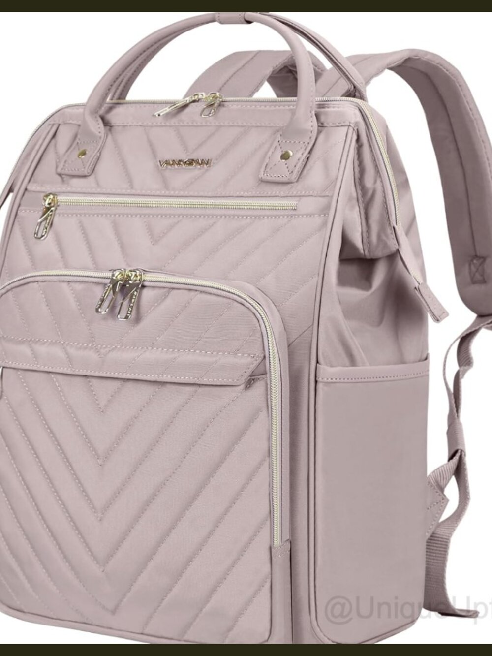 Water Resistant Nylon Laptop Backpack Fits 17 Inch, Floral Pattern, Travel